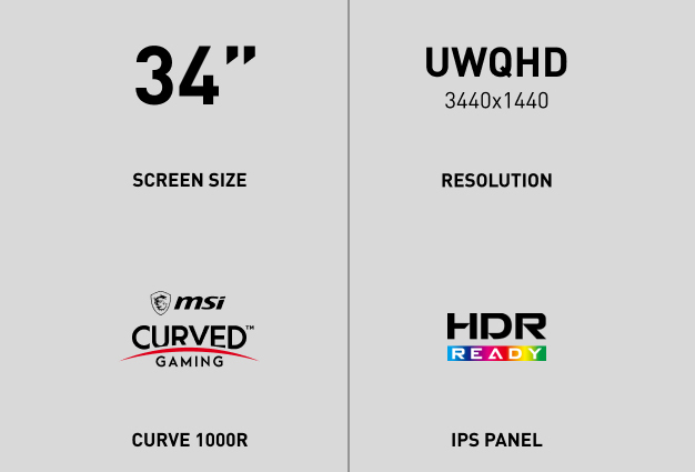 MSI MAG345CQR Curved Gaming Monitor