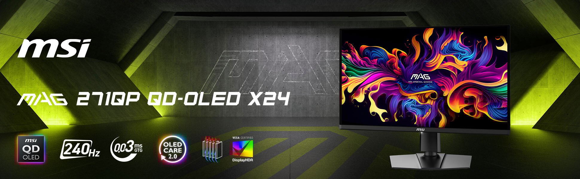 MSI MAG 271QP QD-OLED X24 Gaming Monitor