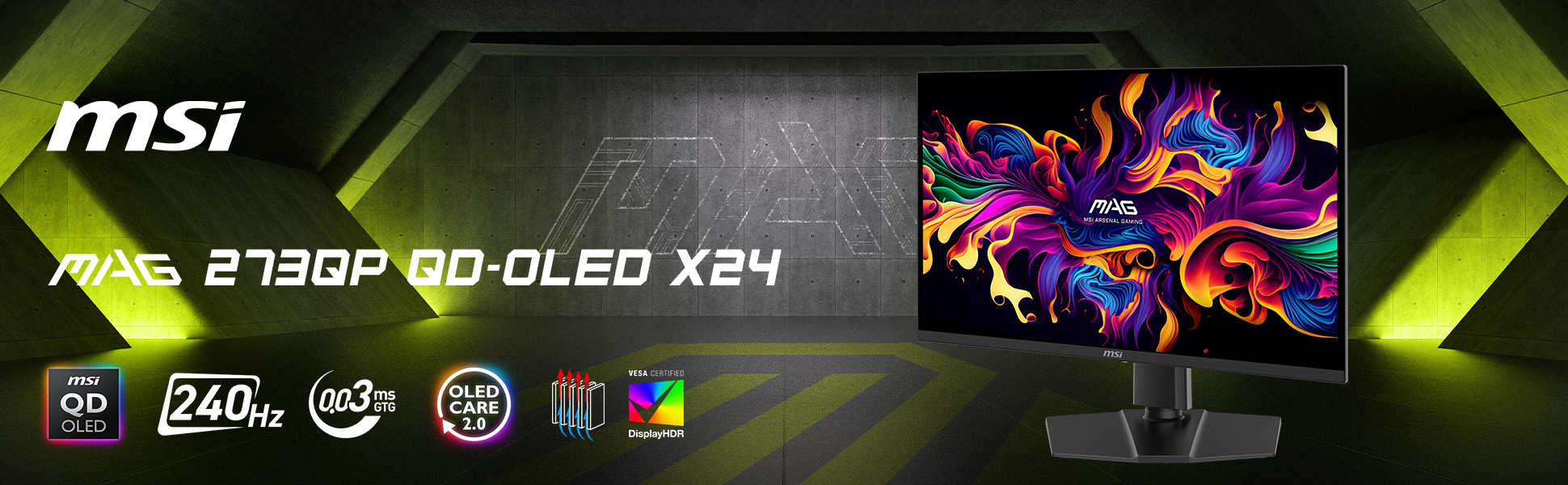 MSI MAG 273QP QD-OLED X24 Gaming Monitor