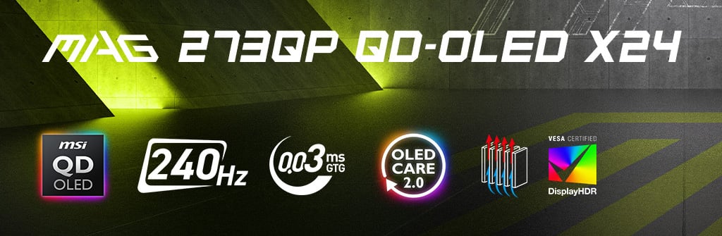 MSI MAG 273QP QD-OLED X24 Gaming Monitor
