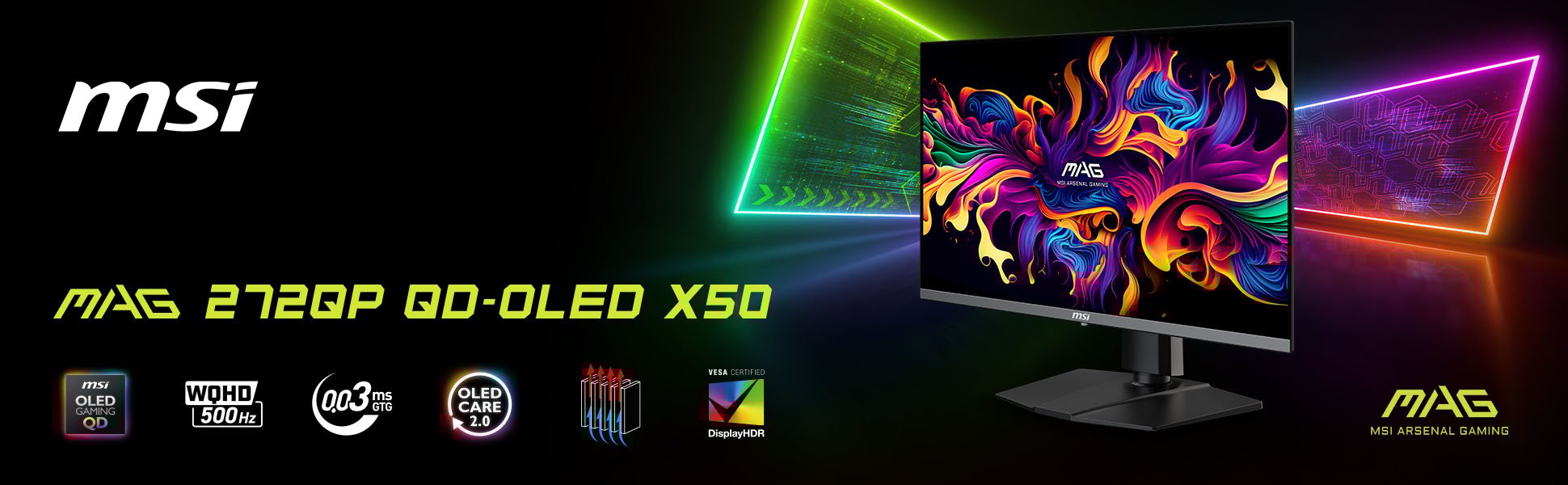 MSI MAG 272QP QD-OLED X50 Gaming Monitor
