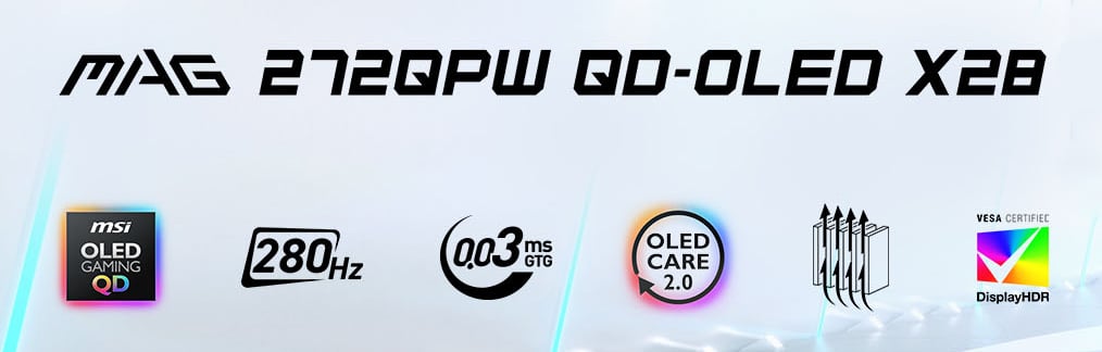 MSI MAG 272QPW QD-OLED X28 Gaming Monitor