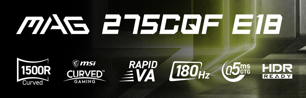 MSI MAG 275CQF E18 Gaming Monitor
