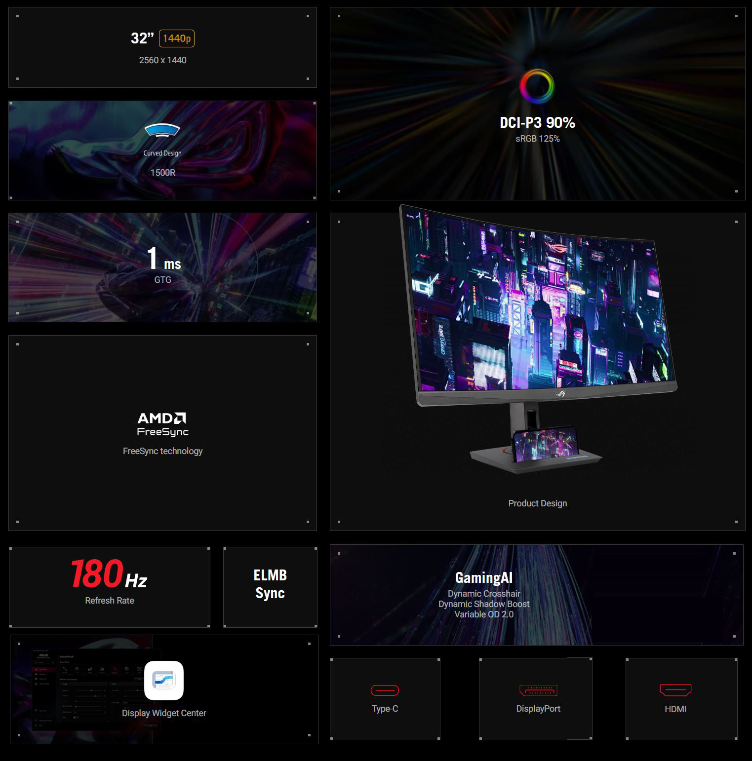 ASUS ROG Strix XG32WCS Gaming Monitor
