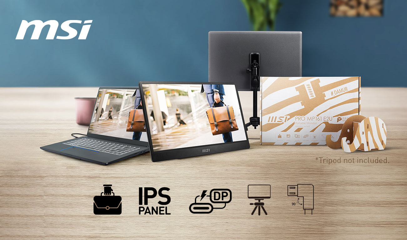 MSI Pro MP161 E2U Portable Monitor