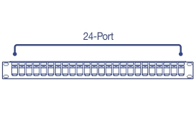 TRENDnet 24-Port Blank Keystone 1U Patch Panel, 1U 19" Metal Rackmount Housing, Recommended With TC-K25C6 & TC-K50C6 Cat6 Keystone Jacks (Sold Separately), Black, TC-KP24 3 image