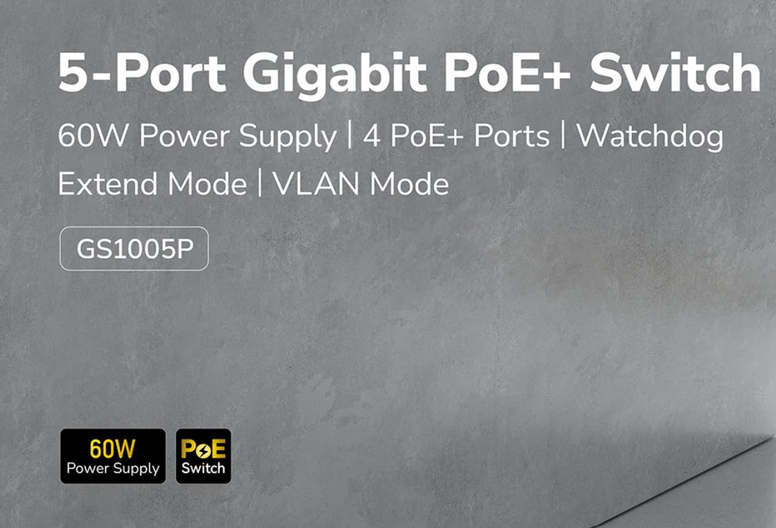 Cudy GS1005P 5-Port Gigabit POE+ Switch