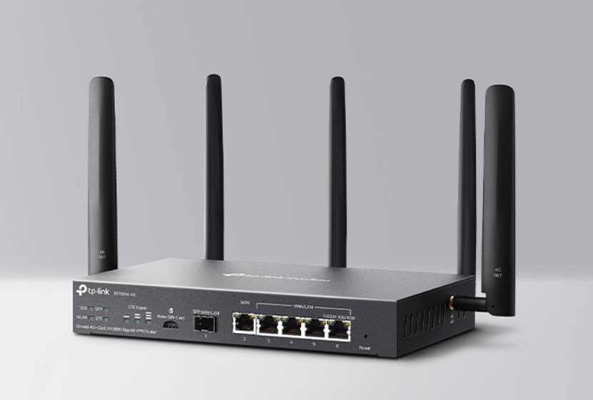 TP-Link ER706W-4G Omada 4G+ Cat6 AX3000 Gigabit VPN Gateway Router