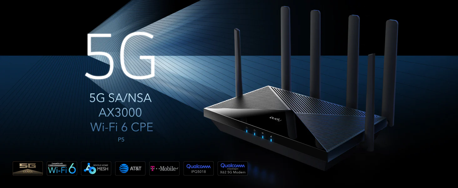 Cudy 5G SA/NSA AX3000 Wi-Fi 6 Router P5