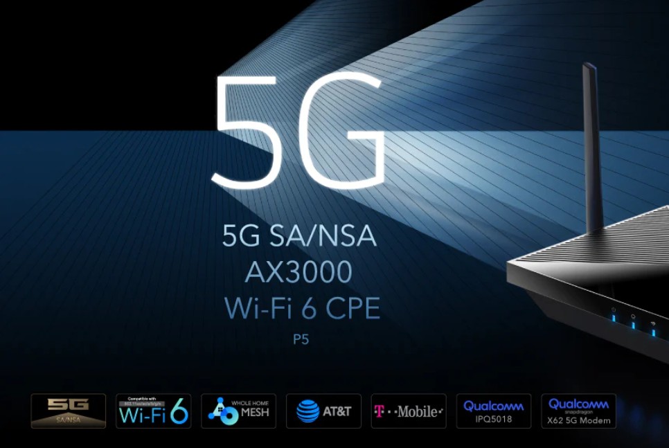 Cudy 5G SA/NSA AX3000 Wi-Fi 6 Router P5