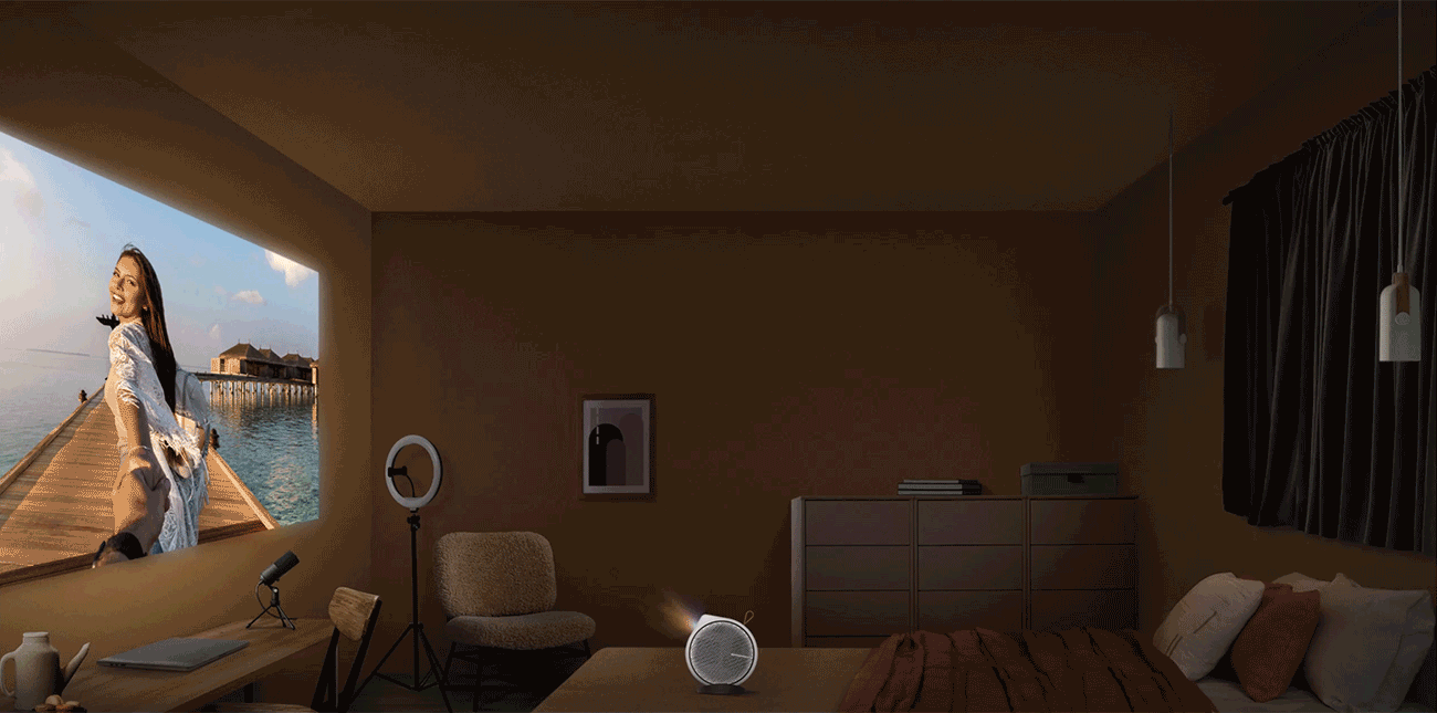 BenQ GV31 Portable Smart Ceiling Projector