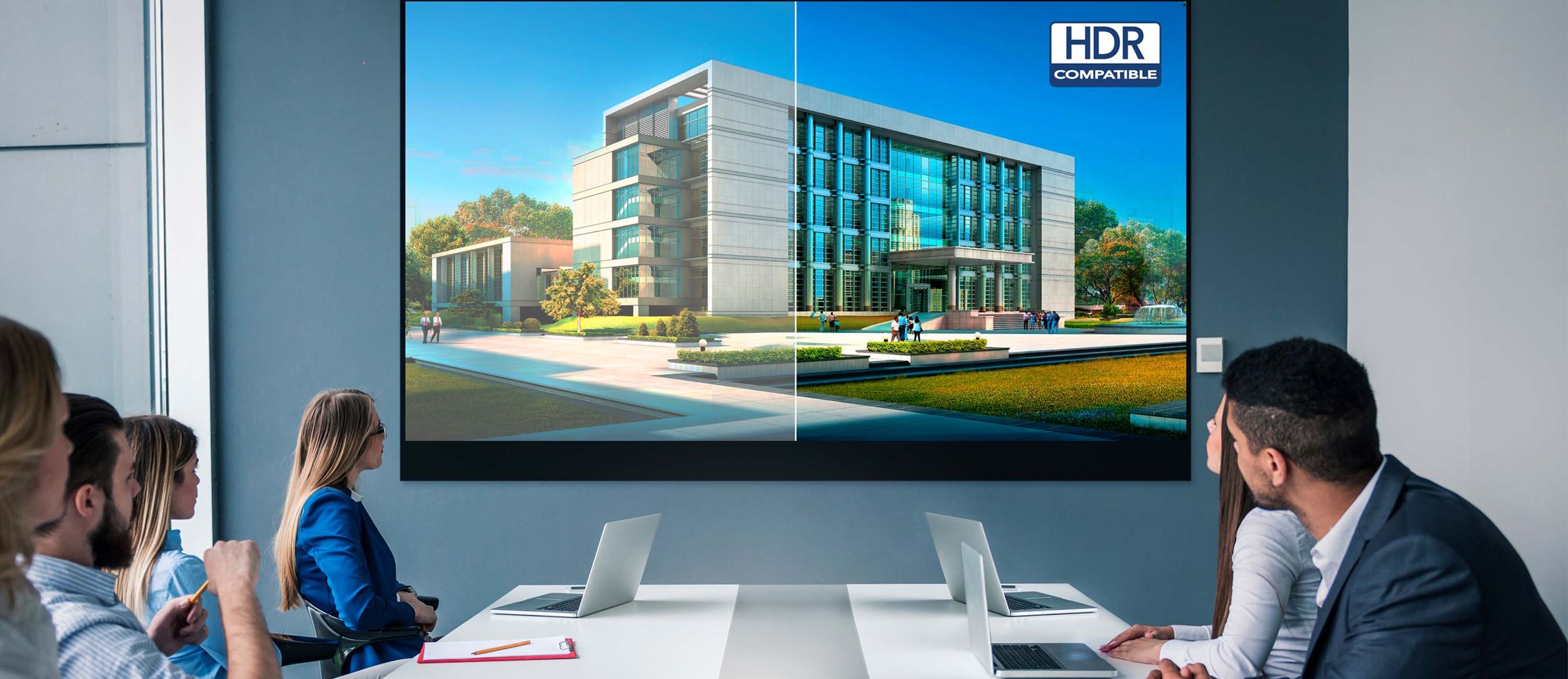 Optoma ZH400ST 3D Ready Eco-friendly high brightness short throw Full HD laser projector