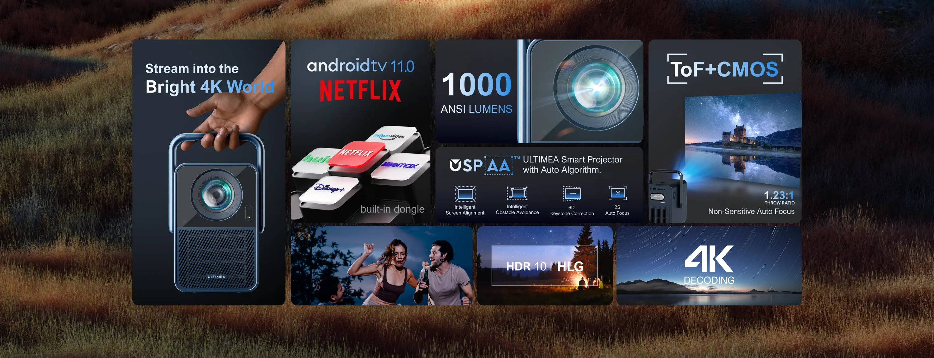 ULTIMEA Poseidon E40 4K Native Full HD All -in-one Portable Smart Projector