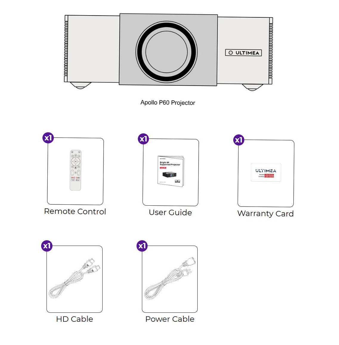 ULTIMEA Apollo P60 Native 1080P Bluetooth Home Theater Projector