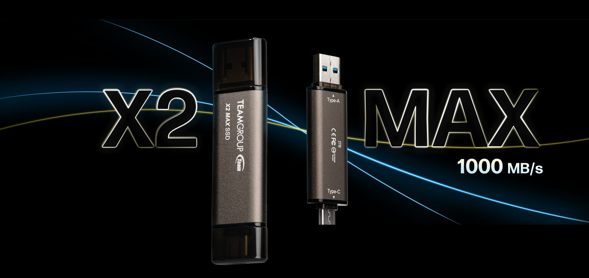 TEAM X2 MAX External Solid State Flash Drive
