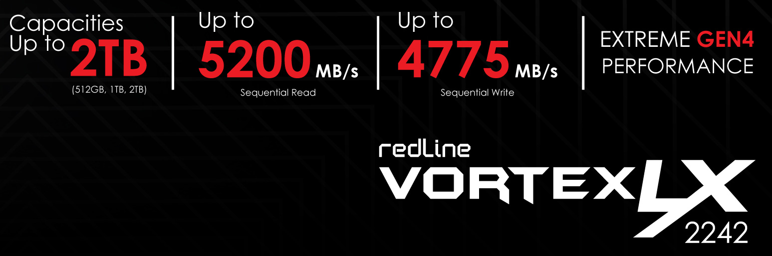 Vortex Redline 2TB PCIe Gen4 x4 NVMe 1.4 Solid State Drive - MKNSSDVL2TB-D4 3 Vortex Redline Solid State Drive