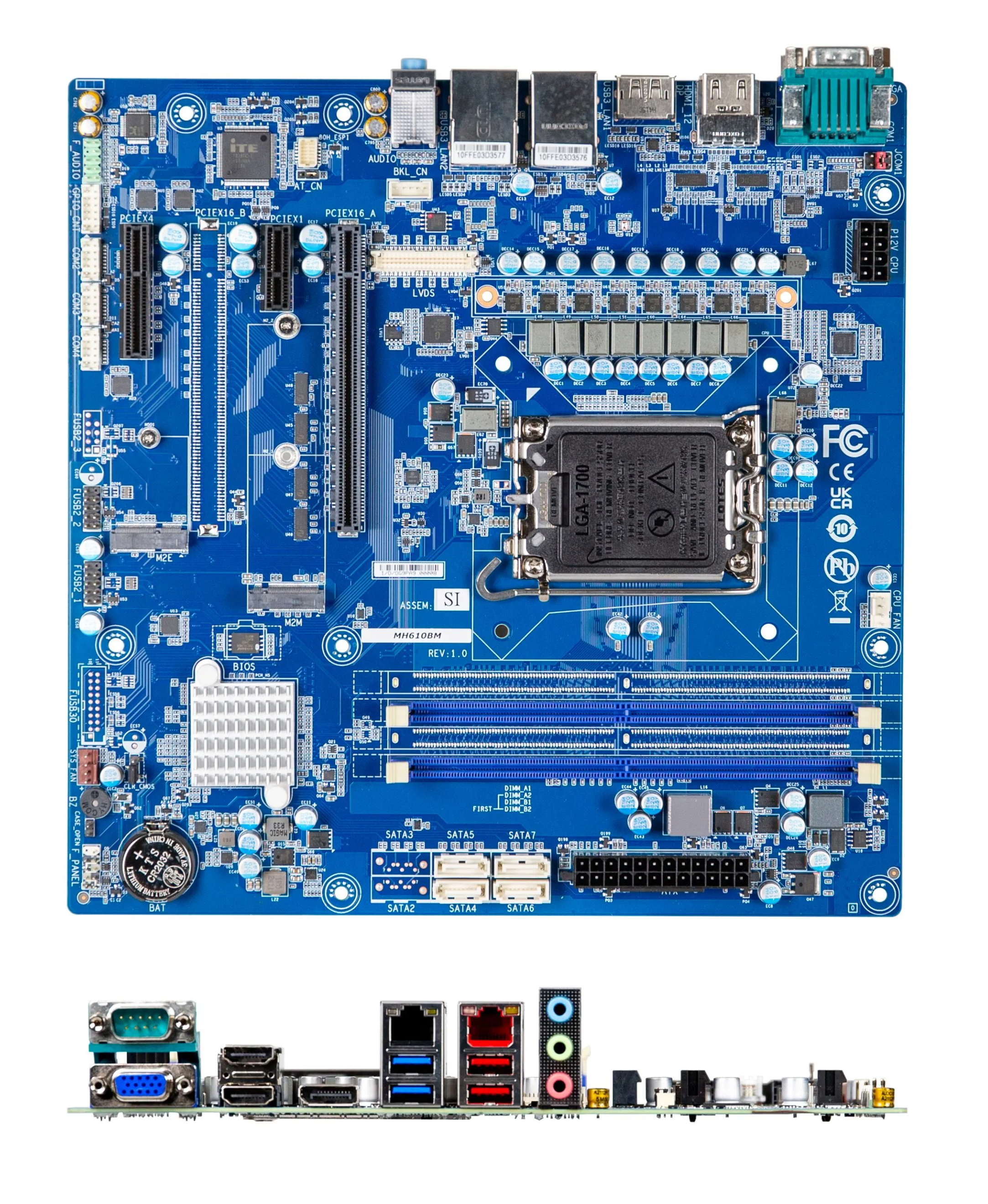 GIGAIPC uATX-H610B Micro-ATX Server Motherboard with Intel H610 ChipsetGIGAIPC uATX-H610B Micro-ATX Server Motherboard with Intel H610 Chipset