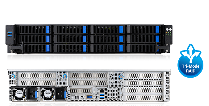 ASUS RS720A-E12-RS12-26W3GPU 2U Rackmount Barebone