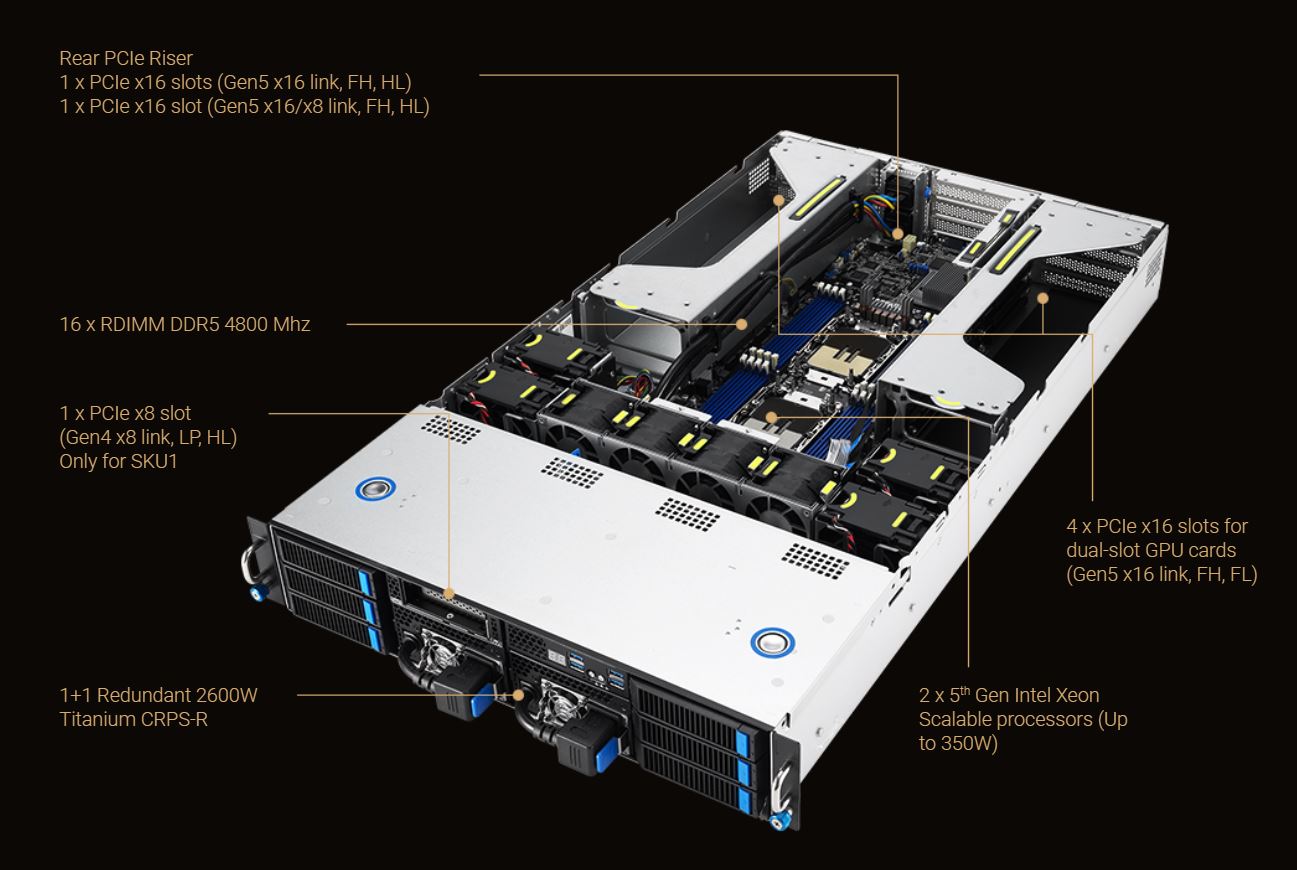 ASUS ESC4000-E11-26WGP 2U Rackmount Server Barebone