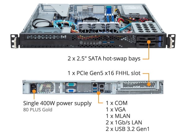 GIGABYTE R113-C10-AA02 Server Barebone