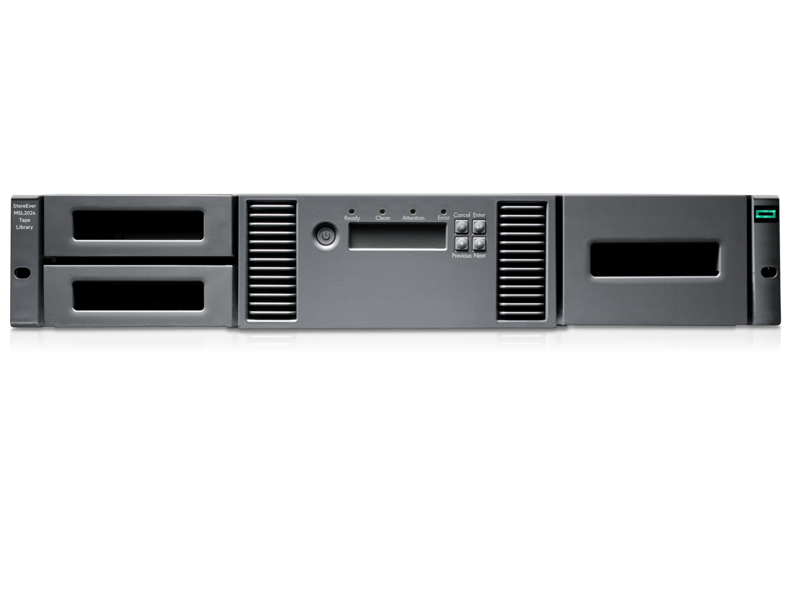 HPE MSL2024 Tape Library 1x MSL LTO-8 SAS Drive 15x LTO-8 30TB Data Cartridge