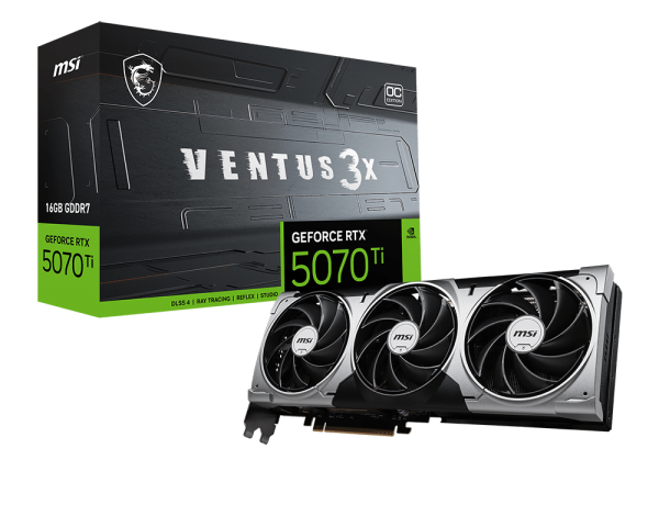 MSI GeForce RTX™ 5070 Ti 16G VENTUS 3X OC Graphics Card