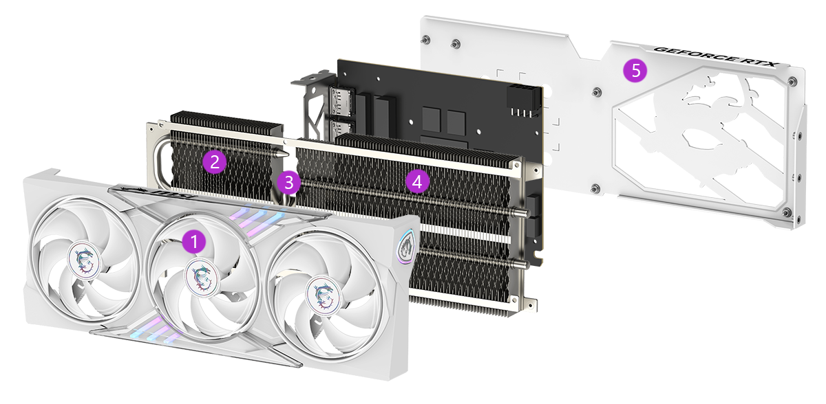 MSI GeForce RTX 5060 8G GAMING TRIO OC WHITE Graphics Card