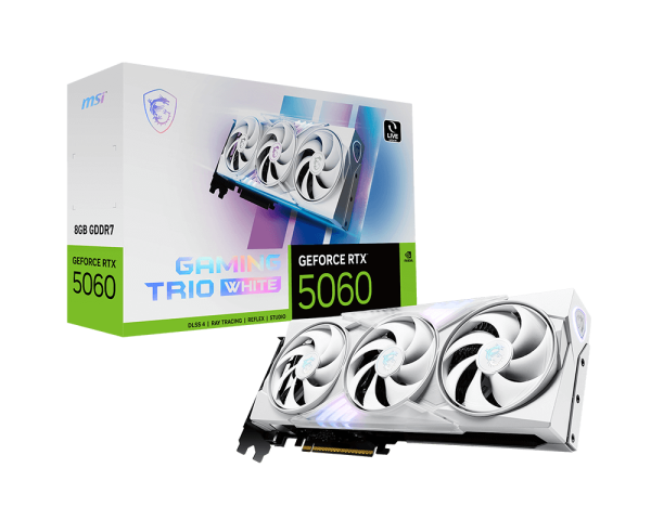 MSI GeForce RTX 5060 8G GAMING TRIO OC WHITE Graphics Card