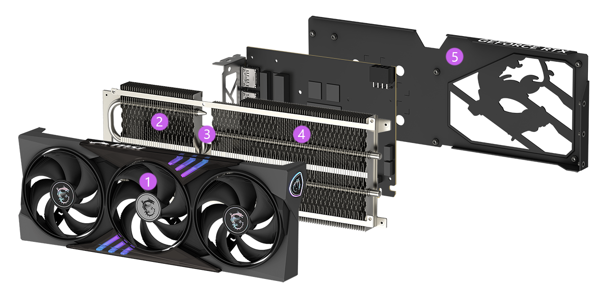 MSI GeForce RTX 5060 8G GAMING TRIO OC Graphics Card