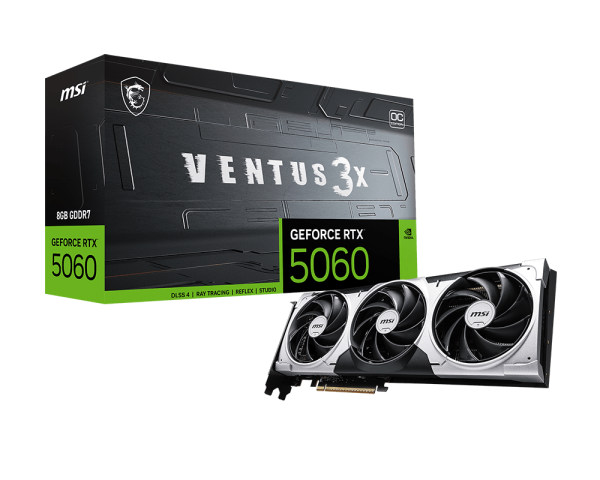 MSI GeForce RTX 5060 8G VENTUS 3X OC Graphics Card