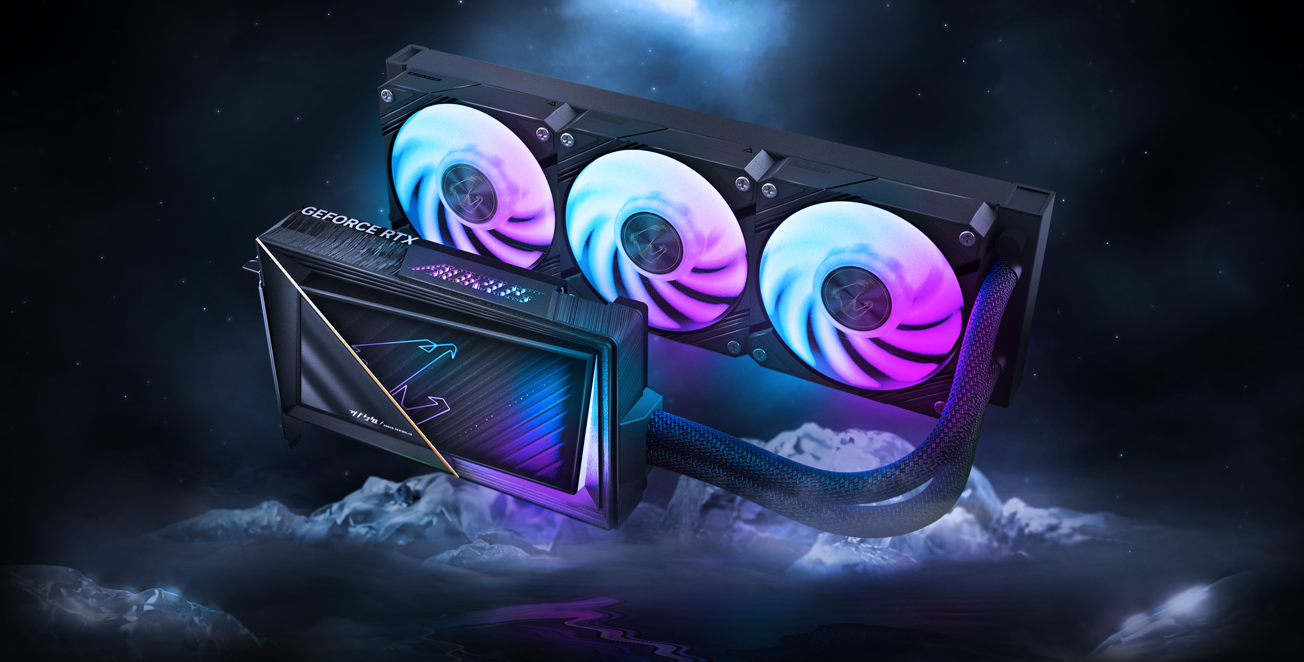 GIGABYTE AORUS GeForce RTX™ 5080 XTREME WATERFORCE 16G Video Card