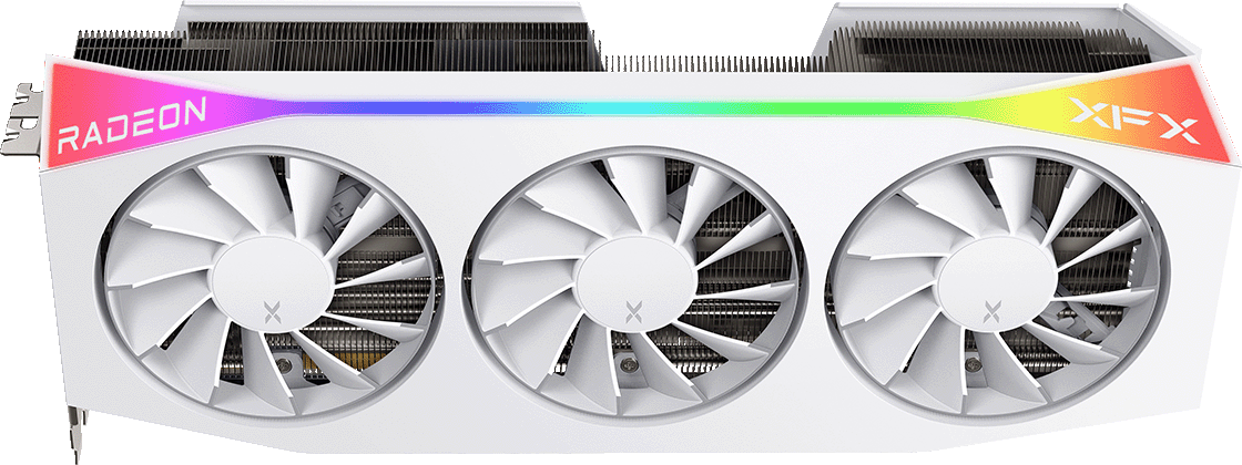 XFX Mercury AMD Radeon RX 9070XT OC White Magnetic Air Edition with RGB Graphics Card