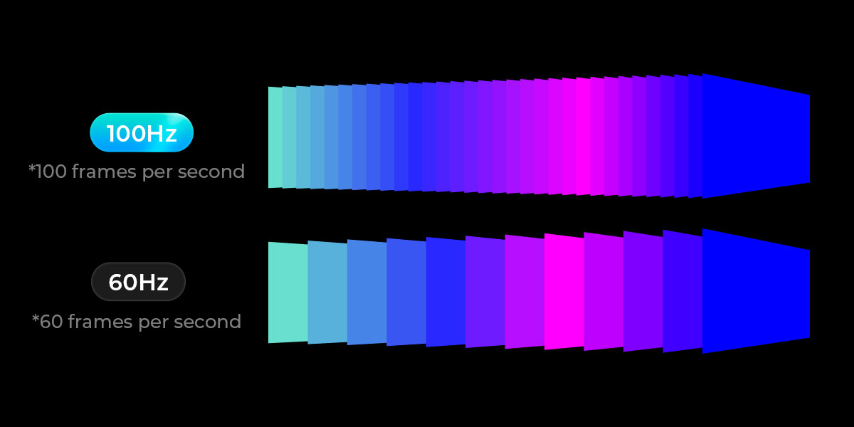 Seamless transitions between contrasting colors