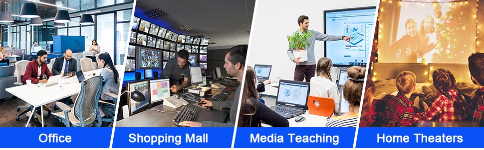Widely used in business seminars, media teaching, office, video conferencing, home theater, game ent
