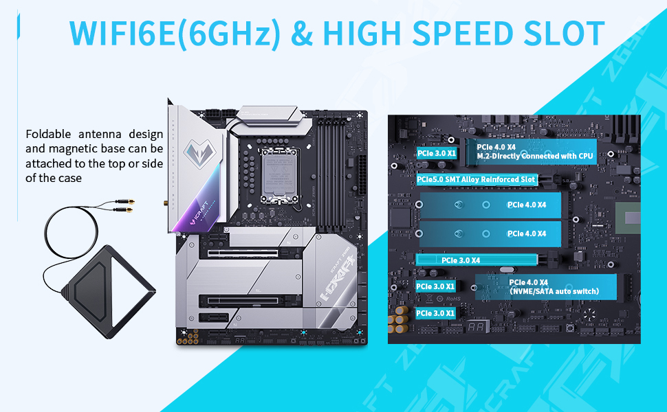 MAXSUN Motherboard Z690 iCraft WiFi Gaming PC Motherboard, 19+1 Power Stages (ATX, 12th Gen Intel Core, LGA 1700 Socket, DDR5, PCIe 5.0 x16, Dual 2.5G LAN, Quad M.2 Slots, ARGB) 4 i9 12900k