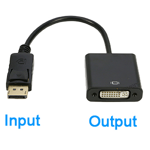 dp displayport to dvi adapter,male to female