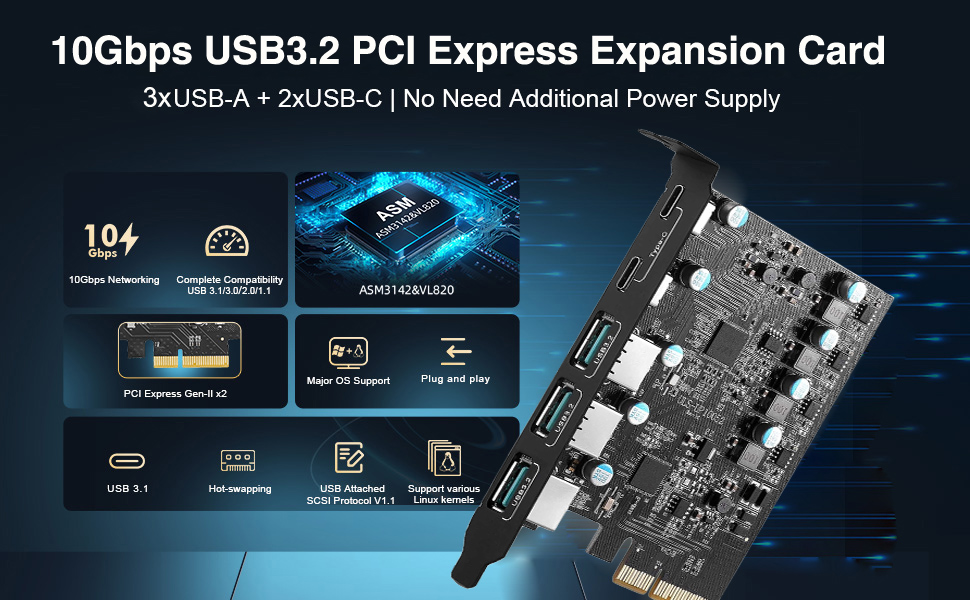 PCI-E to USB Expansion Card