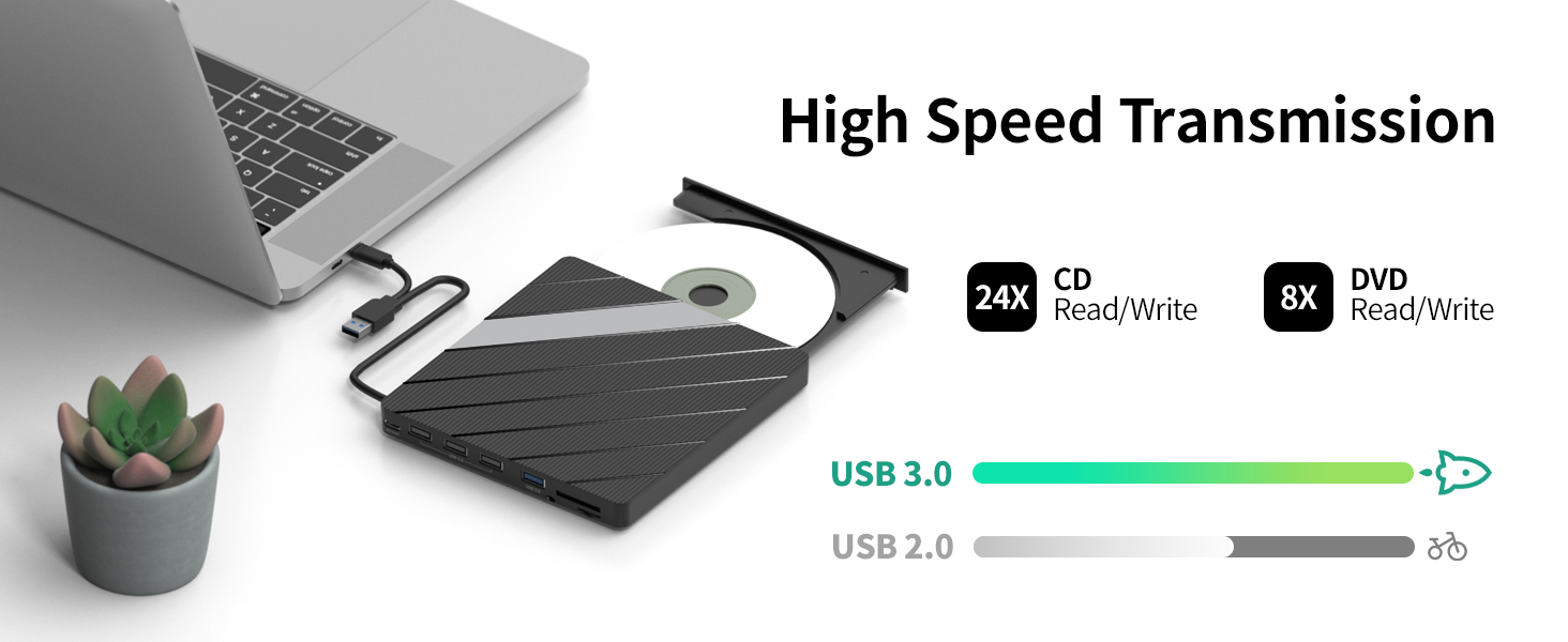 8-In-1 External DVD Driver USB