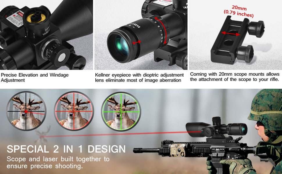 Red & Green Illuminated Scope