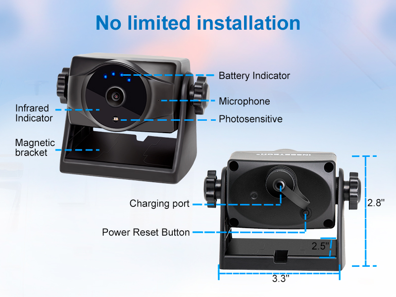 inseetech WiFi Magnetic Hitch Wireless Backup Camera, wireless backup camera for boat trailer