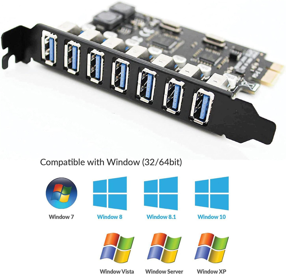 7 Ports PCI-E to USB 3.0 HUB