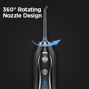 Water Flosser Cordless Professional, TEBIKIN 300ML Portable Dental Oral Irrigator with 5 Modes, IPX7