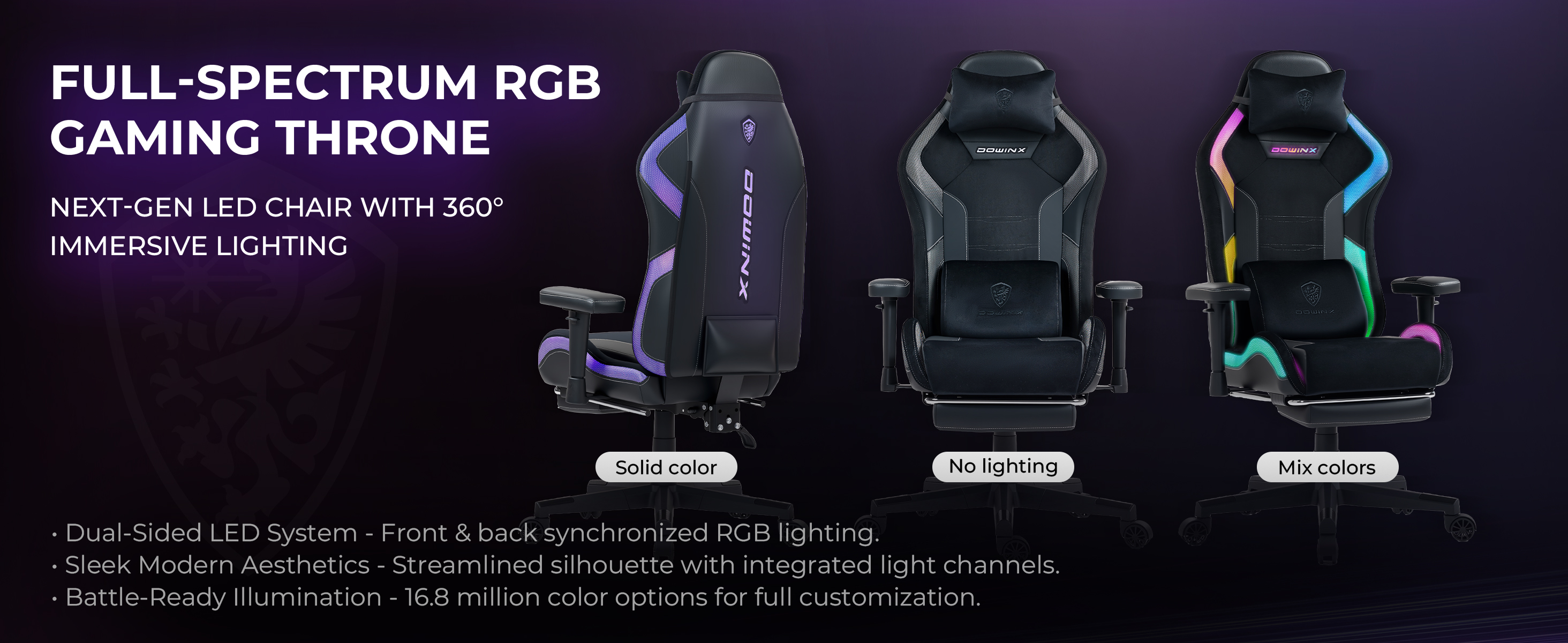 FULL-SPECTRUM RGB GAMING THRONE