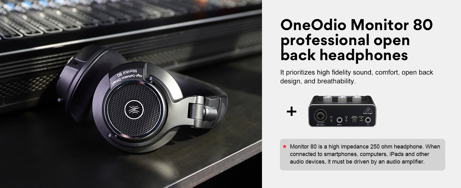 OneOdio Monitor 80 Open Back Headphones