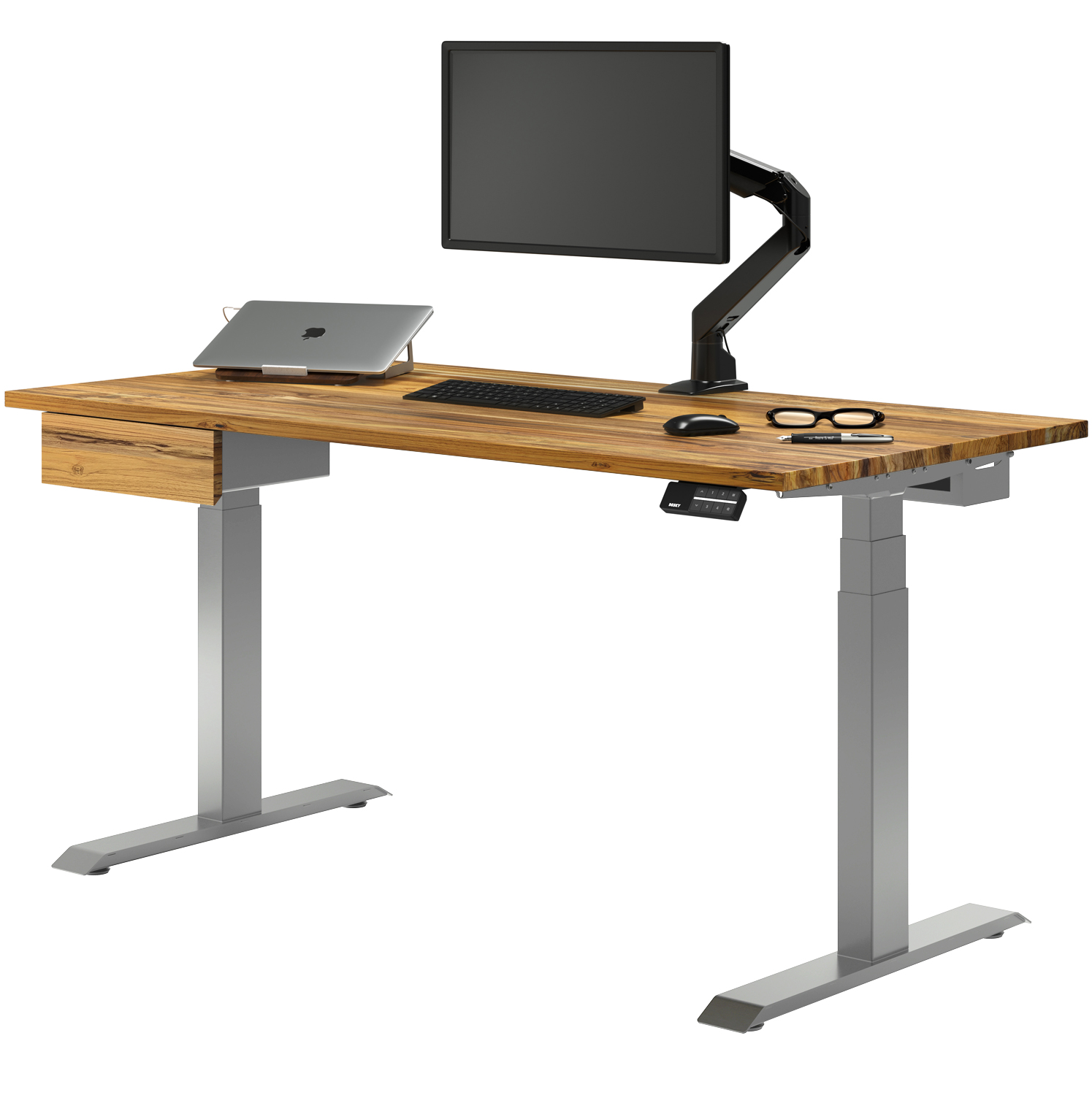 Desky Dual Hardwood Sit Stand Desk