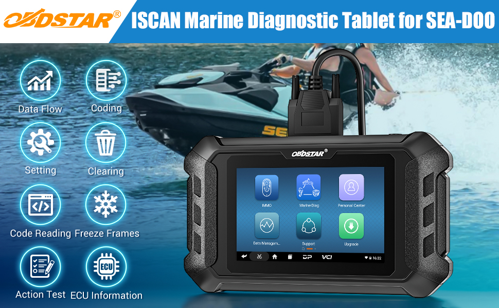 OBDSTAR ISCAN SEA-DOO Marine Diagnostic Tablet for BRP SEA-DOO
