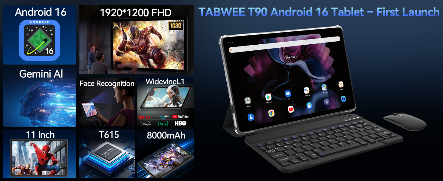 T90 Android 16 Tablet