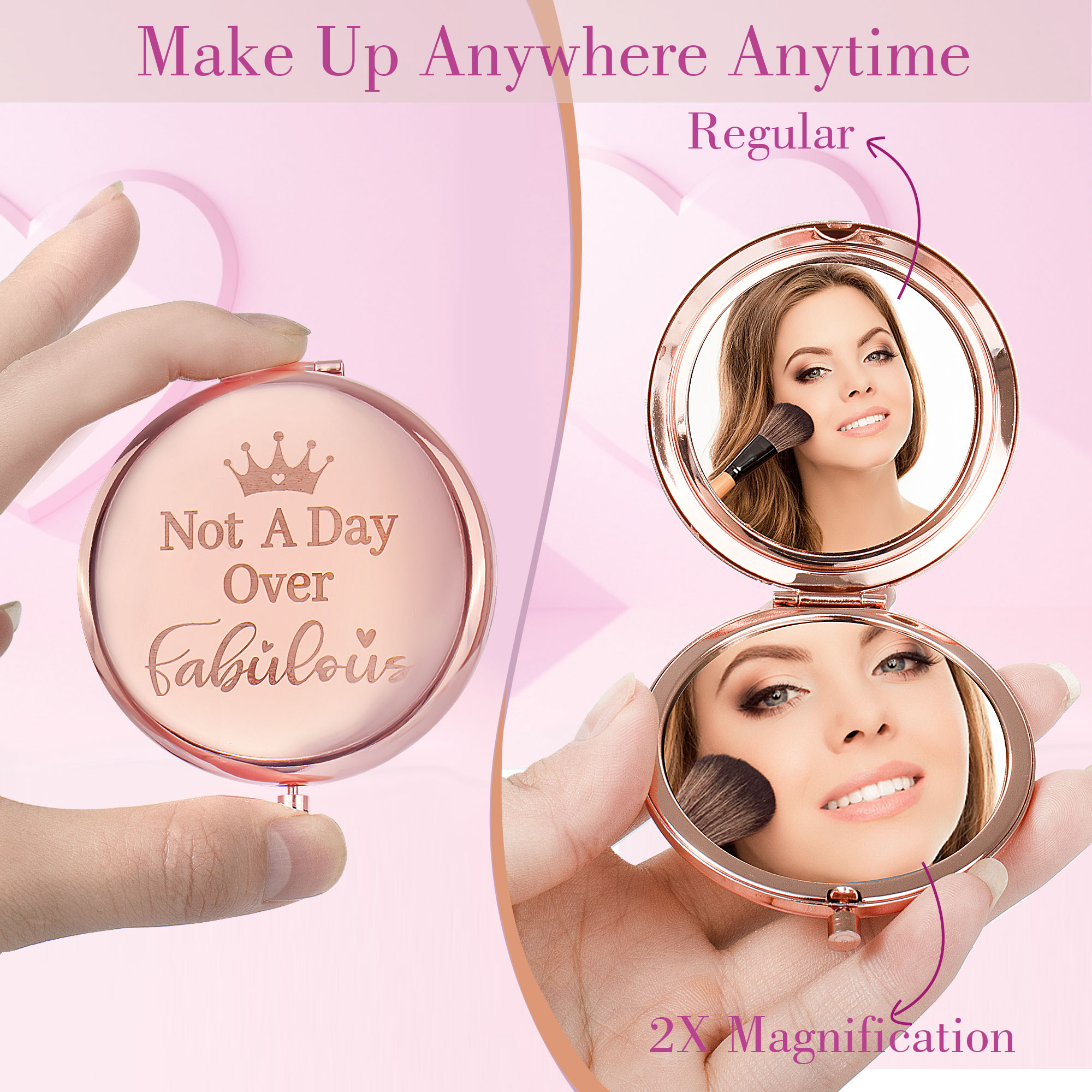 Rose Gold Makeup Mirror