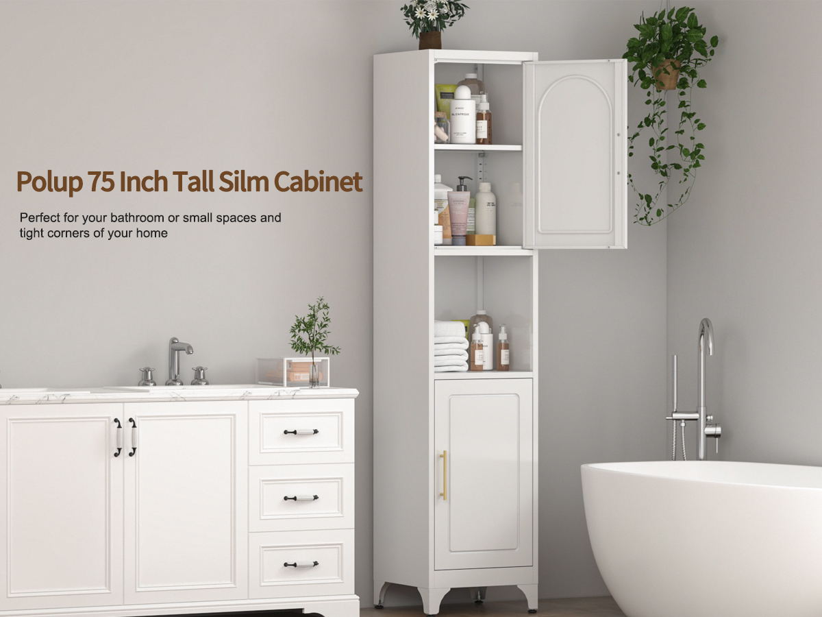 Slim Bathroom Storage Cabinet