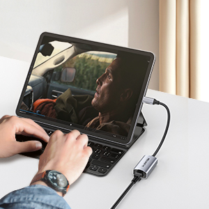 LENTION USB C to Ethernet Adapter, RJ45 to Type C Gigabit Network 1000M Wired LAN Converter Compatible 2023-2016 MacBook Pro 13/14/15/16, New iPad Pro/Mac Air, Chromebook, More(CU604, Space Gray) 6 image for this item